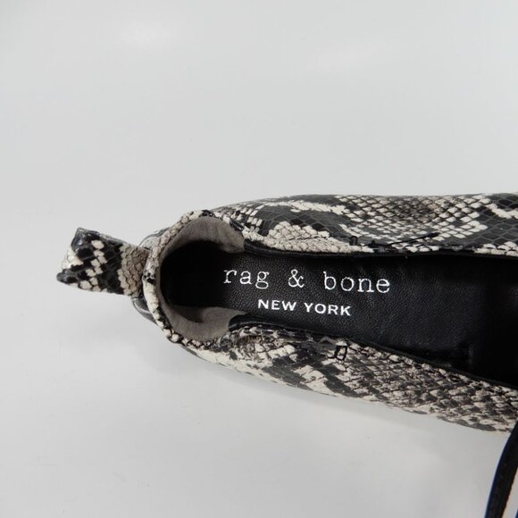Rag & Bone Sophia Ballet Flats Size 6.5 Snake Embossed Leather NEW $378 - Picture 11 of 16